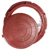 Люк полимерно-песчаный тип "Л" (1,5 тн) красный садовый