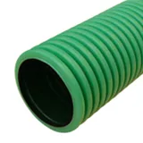 Труба двустенная гибкая 90 SN8 ливневая зеленая бухта 50м