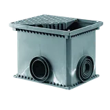 Смотровой переходной колодец с крышкой для двустенных труб 335х240х255