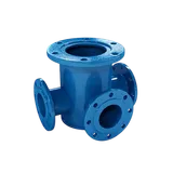 Тройник фланцевый стальной с пожарной подставкой ППТФ 100х100