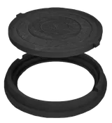 Люк полимерно-песчаный тип "Л" (1,5 тн) черный садовый