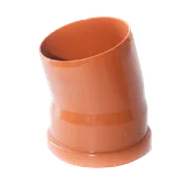 Отвод НПВХ наружный 15° 400