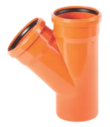 Тройник НПВХ наружный 45° 500/400