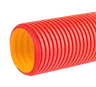 Труба ПНД двустенная гибкая 75 SN10 красная без протяжки с муфтой бухта 50м