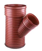 Тройник гофрированный Pragma 45° DN/OD 160/160