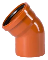 Отвод НПВХ наружный 45° 250