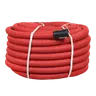 Труба двустенная гибкая  32 красная с протяжкой с муфтой бухта  50м
