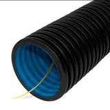 Труба двустенная гибкая 75 черная стойкая к УФ не распространяющая горение без протяжки бухта 50м