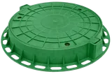 Люк полимерно-песчаный тип "Л" (1,5 тн) зеленый садовый